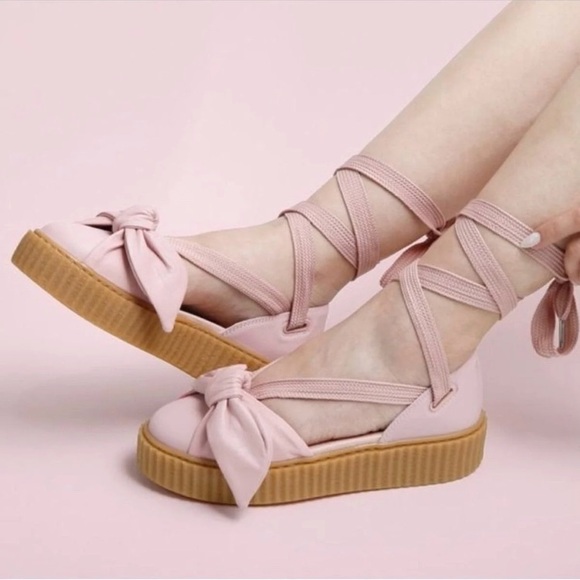 Fenty x Puma Pink Bowed Creeper Sandals - Picture 1 of 6